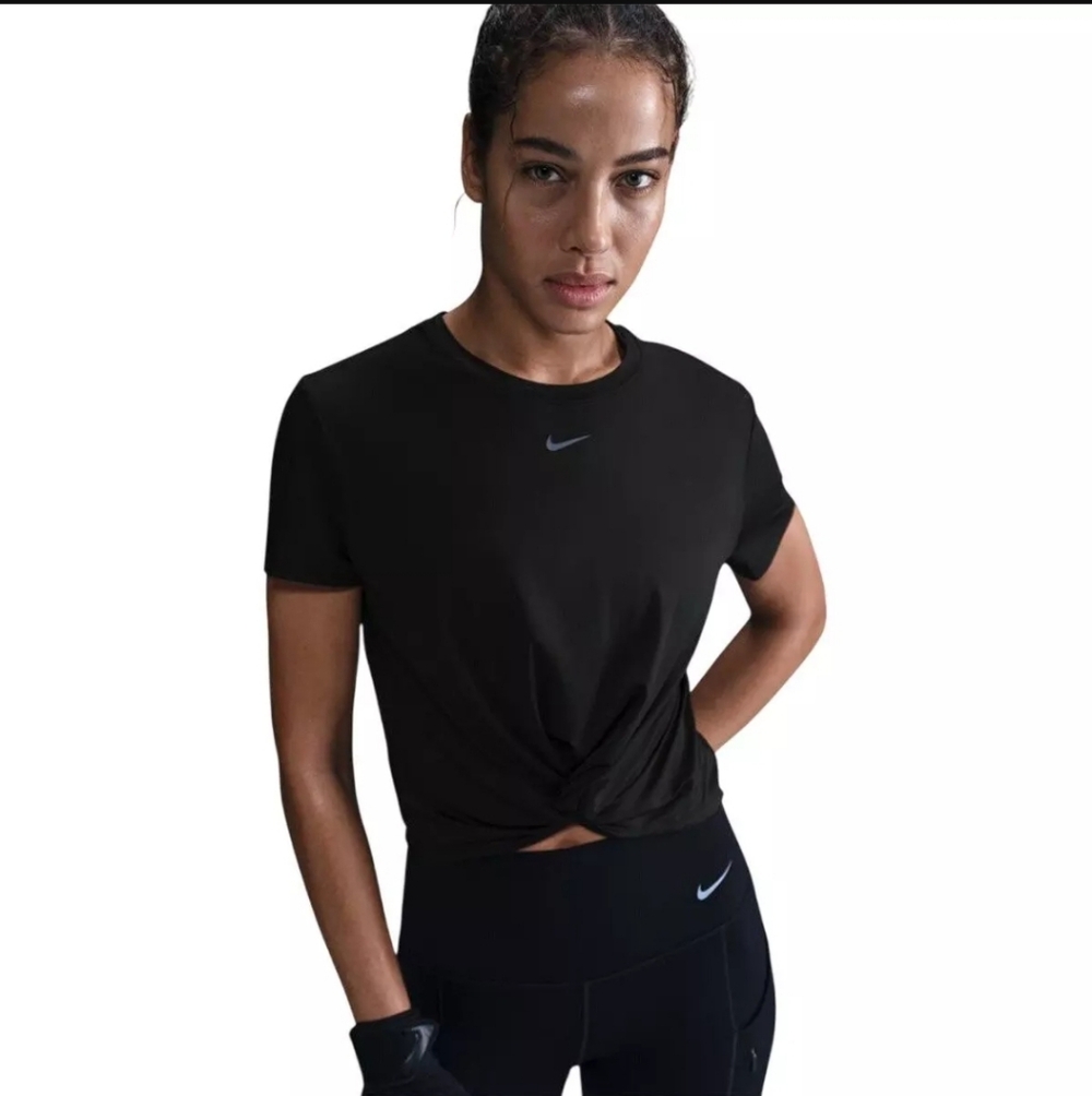Nike Women's Black Twist Knot Top Medium